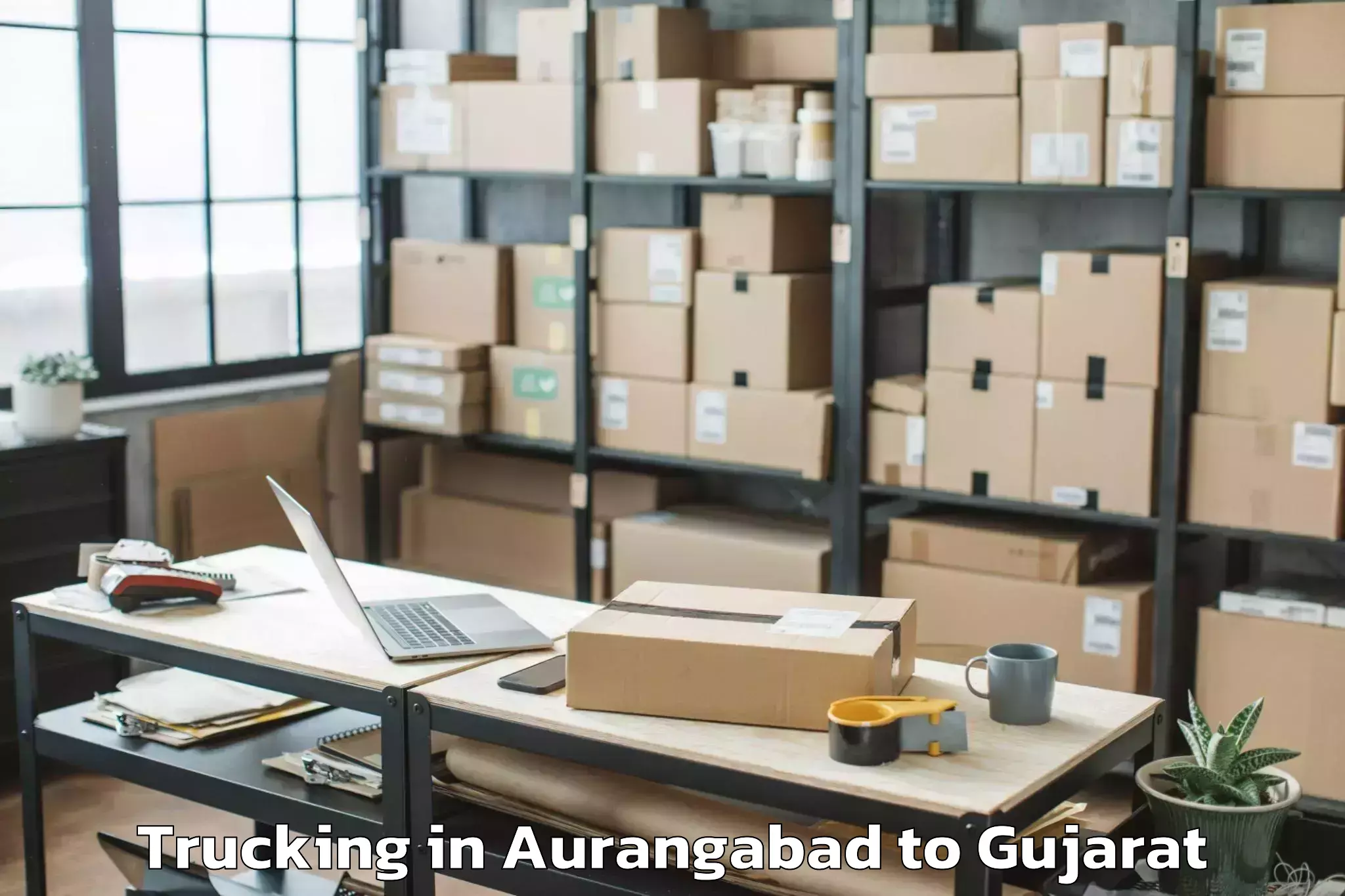 Top Aurangabad to Udhana Trucking Available